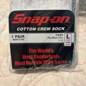 NWT Snap-on Cotton Crew Socks - Classic White